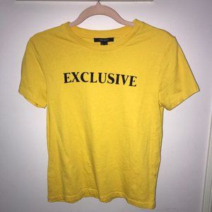 Yellow "Exclusive" Top